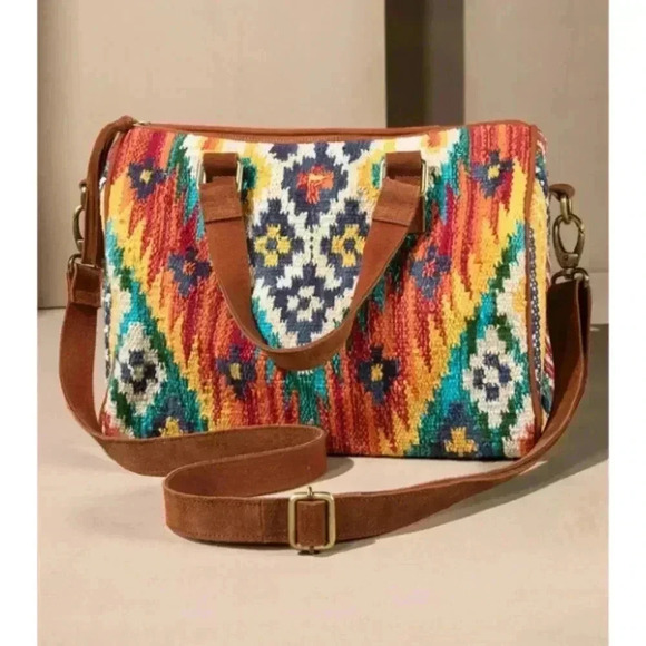 Last 1! HANDMADE Ruggine Kingston Boston Bag with Zipper & strap - Picture 3 of 7